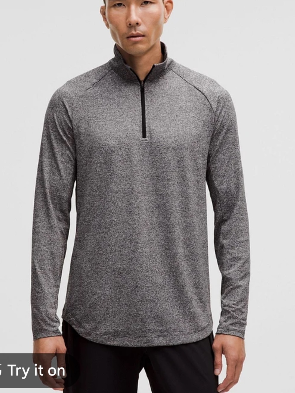 Lululemon Drysense Half-Zip Long Sleeve Shirt Heather Gray L